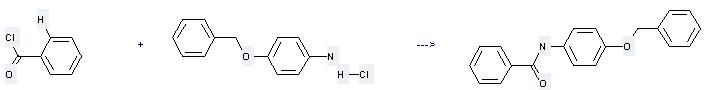 4-Benzyloxyaniline hydrochloride can be used to produce benzoic acid-(4-benzyloxy-anilide) 